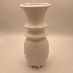 Haeger Tall White Ceramic Vase w/ Stickers‎